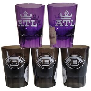5-Pack AAF Shot Glasses 2 oz – 3 Birmingham Irons & 2 Atlanta Legends